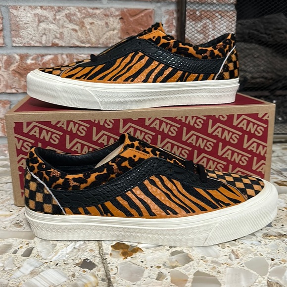Vans Bold NI Sp 'Mixed Media' Animal Print Leather New vault premium - Picture 1 of 9